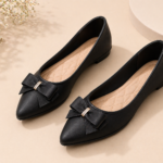 Black Bow Ladies Flats