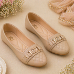 Classic Beige Ladies Flats